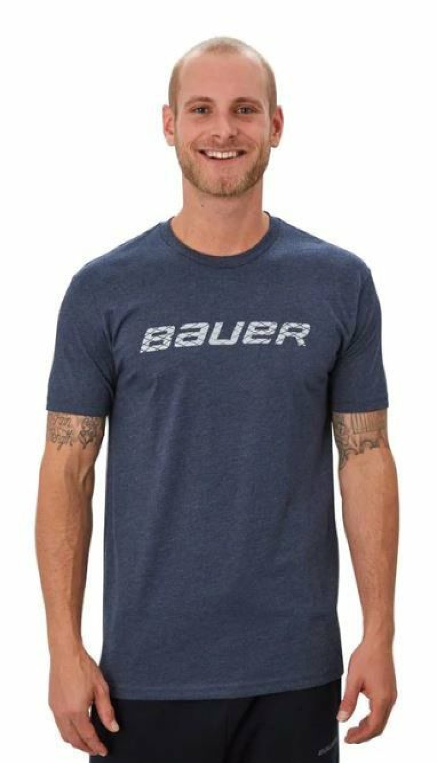 * Online Store Bauer Graphic Ss Crew Sr Blue | Sweaters