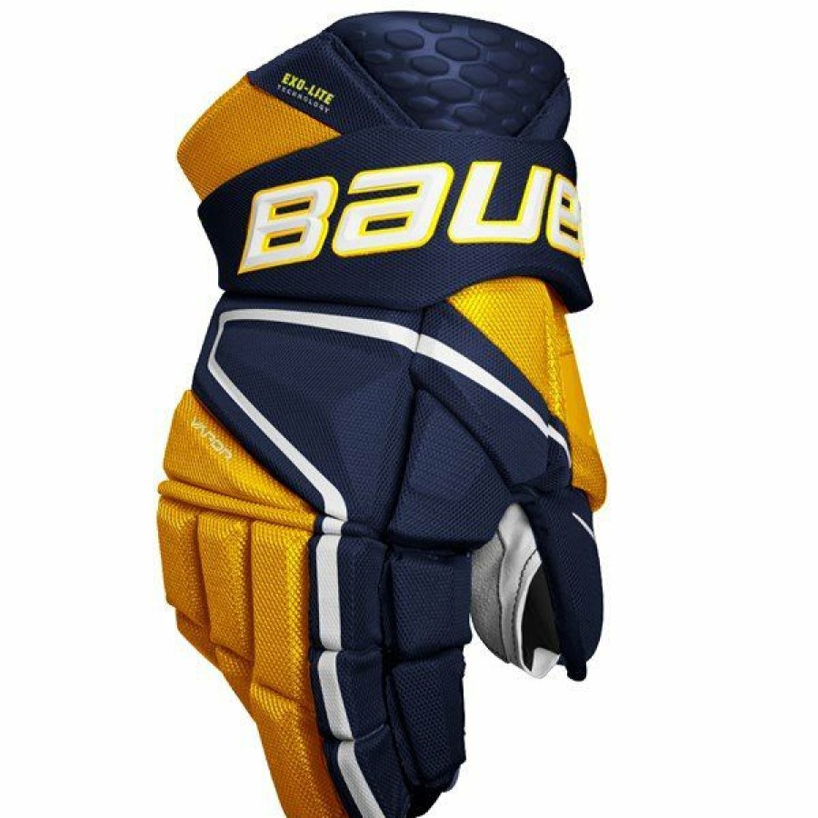 * Online Store Bauer Gloves Vapor Hyperlite Sr /Gold | HocClearance Gloves