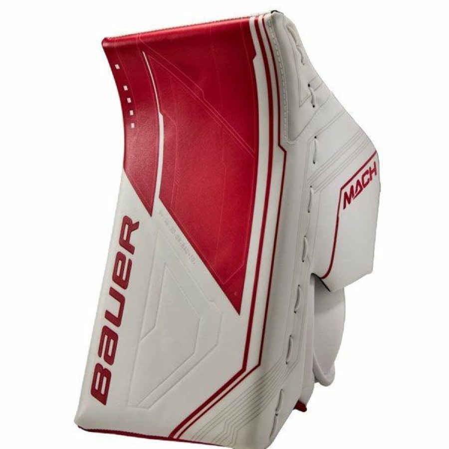 * Exclusive Bauer Blocker Supreme Mach Sr /Red | Goalie Blockers