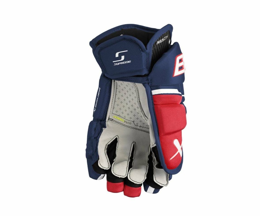 * Free Delivery Bauer Hockey Gloves Supreme Mach Sr / /White | HocHot Gloves