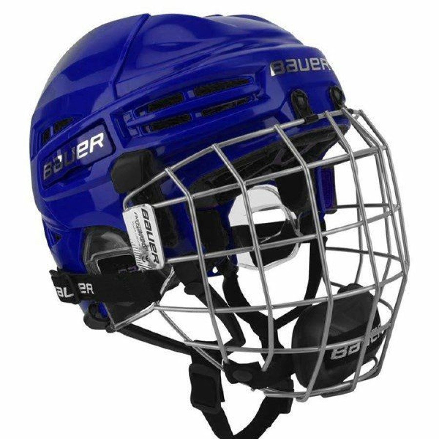 * Wholesale Bauer Hockey Helmet Re-Akt 100 Combo Yth Royalblue | HocClearance Helmets